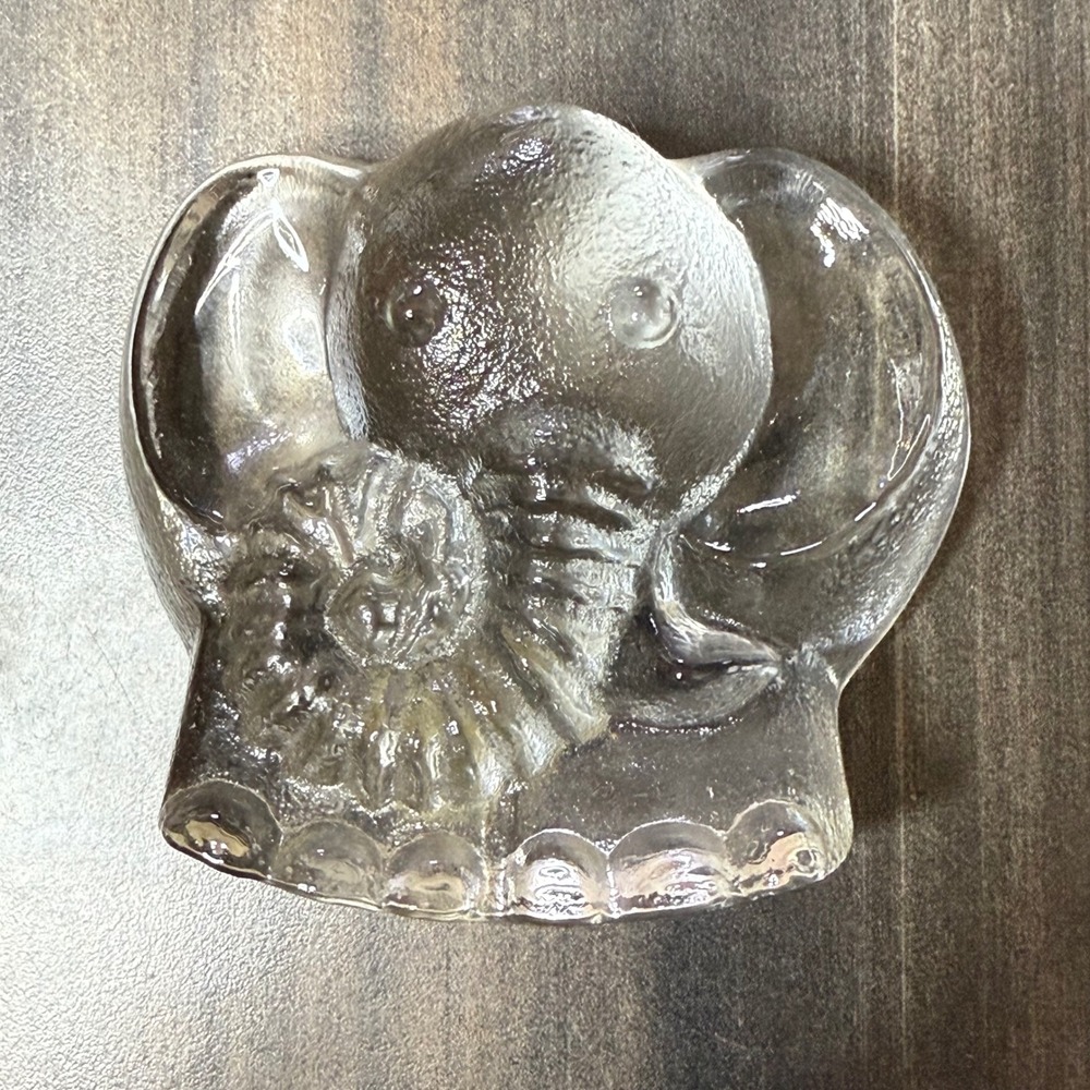 Riedel Elephant Figurine Paperweight Crystal Glass Austria Animal‎ Decor